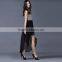 stripes cutout back tube top irregular black skirt summer party sexy dress