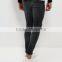 cotton blend black washed rip skinny jeans