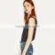 Summer loose fit round neckline sleeveless wide straps vest women linen tank tops