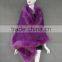 Wholesale Ladies Latest Cashmere Shawl & Fur Cape With Raccoon Fur Trims