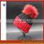 Custom Fashion Real Raccoon Fur Pom Pom Hat Beanie Cap for Wholesale Free Samples-T69-ZT