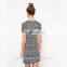 2015 women Latest Fashion dress New look dog tooth print dress