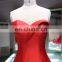 Dress manufacture China custom made bridal wedding floor length red evening dress wholesale