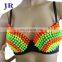 Ballroom rainbow colorful belly dance bra for club
