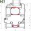 Multi-cavity heat broken polyamide profile For Aluminium Sash Window Frame