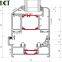 Multi-cavity heat broken polyamide profile For Aluminium Sash Window Frame