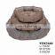 Factory Wholesale 2 Ways Use Coarse Warm Relax Linen Pet Bed