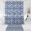 custom design printed bathtub polyester shower curtain set for bathroom,chinese curtains