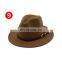 12colors Cheap Wholesale Braid Shape Leather Decor Cotton Felt Fedora Hat Jazz Hat