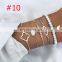 free ship 10colors Bohemian Shell Moon Bracelet Set Fashion Bracelet Women's Gift Vintage Party