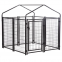 Black Power Coated Weld Mesh Dog Portable Steel Dog Crate For Dog &Cat Pet