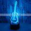 Custom 3D Acrylic LED Lamps Night Light Guitar Table Lamp 7 Colors Novelty Gift