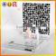 Popular acrylic tabletop black cosmetic display, cosmetic display stand