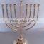 Brass Menorah Religious Candelabra With Polished Finish