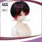 short straight black and red bob cut 1 BJD doll wigs