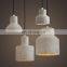 Industrial Cement Pendant Light American Style Decorative Hanging Lamp