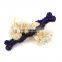 Rope through the bone shape toy for dogs play chew and interactive toy dog toy durable and non-toxic