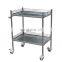 High quality stainless steel material instrument trolley medical instrument trolley for hospital and clinic