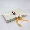 Hot style custom luxury  logo clothing packaging gift white magnetic paper boxes with ribbon