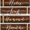 4 Pieces Farmhouse Bathroom Decor Wooden Wall Sign Relax Soak Unwind Breathe Rustic Funny Art Wood Sign