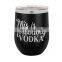 12oz Double Wall Stainless Steel Powder Coated Wine Tumbler Vacuum insulated Egg-shape Wine Tumbler