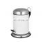 5L/7L/12L Metal stainless steel trash can bathroom rubbish bin with punched hole