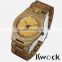 Auto Date,Day/Date,Not Specified Feature and Unisex Gender pure bicolor wood watch