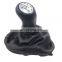 Car 5 Speed Leather Maunal Car Gear Shift Knob Lever with Boot Cover For Renault Clio 2 II Clio 3 III Megane 2 II Scenic 2 II Ka