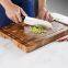 Amazon Hot Sale Custom Organic Butcher Square Kitchen Natural Cooking Boards Acacia Wood End Grain Chopping Wooden Cutting Board