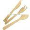 Wholesale Bamboo cutlery spoon fork knife set disposable biodegradable tableware cutlery