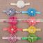 Baby ballet wholesale crystal hair accessories broad headband flower hairband MY-AC0070