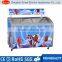 110V 60Hz sliding glass door freezer with top lamp