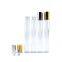 10ml Slim Cylinder Round&Square Vintage Roller Bottles 10ml Mini Thick Bottom Clear Essential Oil Glass Bottle with Metal Roller