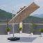 outdoor aluminum 3*3m double roof umbrella with side stand
