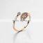 Adjustable Rose Gold Leaf shaped engagement Ring