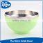 Promotional round plastic and stainless steel rice bowl for sale