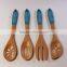 Wooden Kitchenware With Silicon Handle Cooking Utensil Set