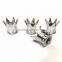 Chrome Crown Tire Wheel Stem Air Valve Caps Set Car Truck Hot Rod ATV