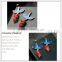 Red Beads Pendant Blue Enamel Bird Earrings