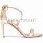 Gold sexy stiletto high heels women shoes summer sandals 2016 ladies new fashionable sandals