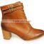 Hot selling ankle boots for women with low thick heel