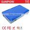 sunpow Multi-Functional Emergency power bank station Mini 12v car jump starter with Air compressor in car accessories
