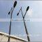 Double arm steel square light pole
