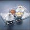 Custom square acrylic tray with silk screen logo