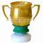 popular celebrated candles golden soccer rotating musical candles in PVC box