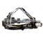 Double Tube Double Lights LED Headlamp Outdoor Headlight for Hiking Camping Night Fishing Riding Cycling by 3 * AA Batteries