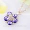 High quality new arrival large crystal necklace beautiful flower design female hot necklace jewelry