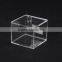 Custom made small cube clear acrylic boxes and cases with handle lid