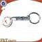 promotional shopping metal custom trolley coin keyring
