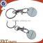 fashion keychain die stamped metal enamel trolley coin for supermarket